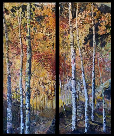 Wilkerson Heights I and II  72x28 Each $6400 at Hunter Wolff Gallery